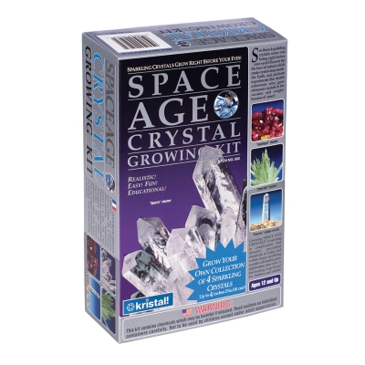 Space Age Crystals Growing Kit Grows 4: Quartz, Emerald, Amethyst, Fluorite