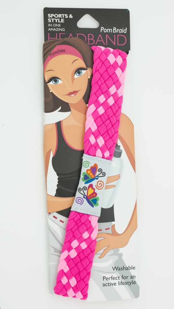In the Pink with Butterfly - Wide Braid