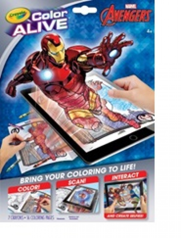 Color Alive Action Coloring Pages- Color Alive Avengers