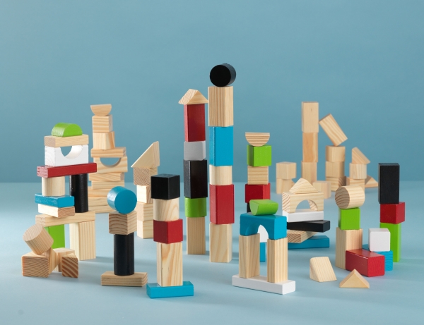 100 Piece Wooden Block Set