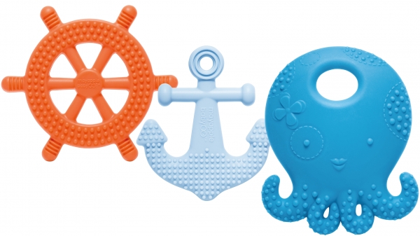 Suri the Octopus & Friends Teething Toys - Blueberry Set