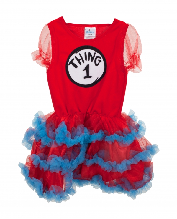 Dr Seuss Thing 1 & 2 Tutu Dress for Kids 3-6