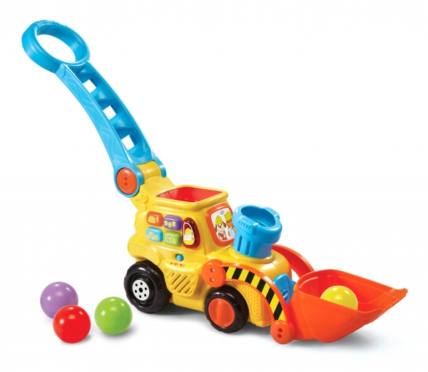Pop-a-BallsTM Push & Pop BulldozerTM