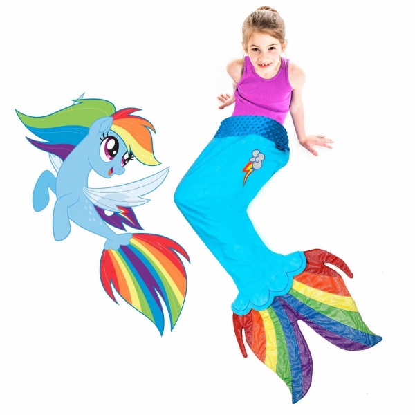 Blankie Tails - Rainbow Dash Sea Pony Blanket - Blue