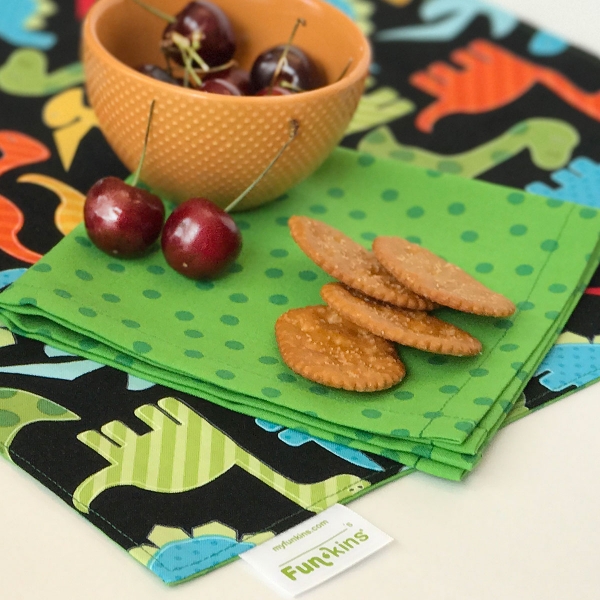 Funkins Reusable Cloth Napkins and Placemats for Kids