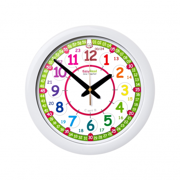 EasyRead Time Teacher Rainbow 24 Hour Wall Clock