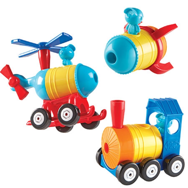 1, 2, 3 Build It! Rocket -Train - Helicopter
