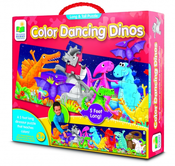 Long & Tall Puzzle: Color Dancing Dinos