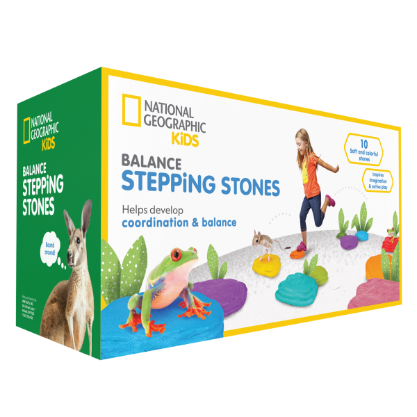 National Geographic Kids Obstacle Course with 10 Balance Stepping Stones