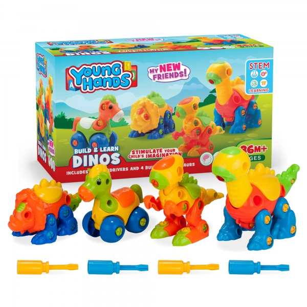 Creative Kids Interlocking Build & Learn Dino & Horse Play Set 