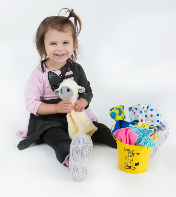 Crinkle Cuddler with Matching Baby Paper