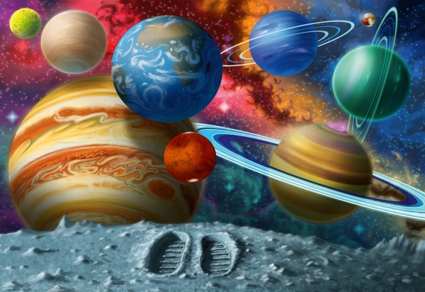 Stepping Into Space 24-piece Floor Puzzle