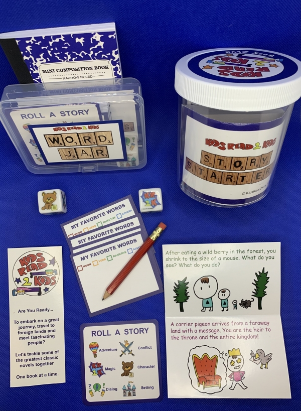 KidsRead2Kids Word jar and Story Starters