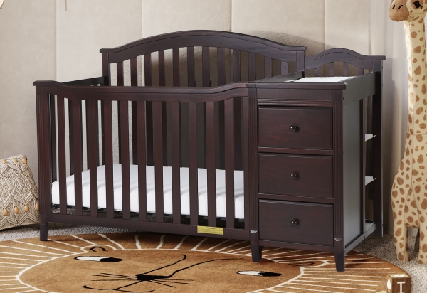 Kali II 4-in1 Crib and Changer (4568) in Espresso
