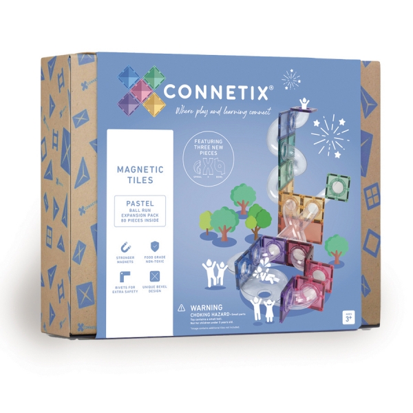 CONNETIX 80 Piece Pastel Ball Run Expansion Pack