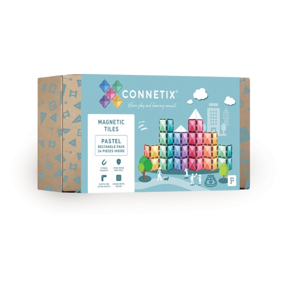 CONNETIX 24 Piece Pastel Rectangle Pack