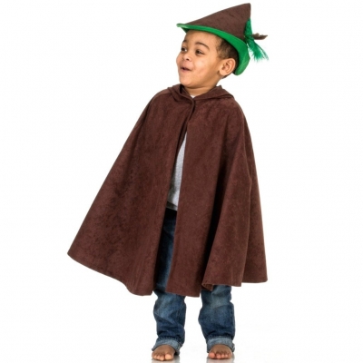 Robin Hood Woodsman Hat and Cape 
