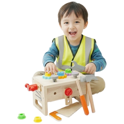 Wooden Builder's Workshop: Early STEM Engineering Kit