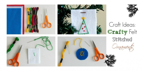 Craft Ideas: Crafty Felt Stitched Ornaments