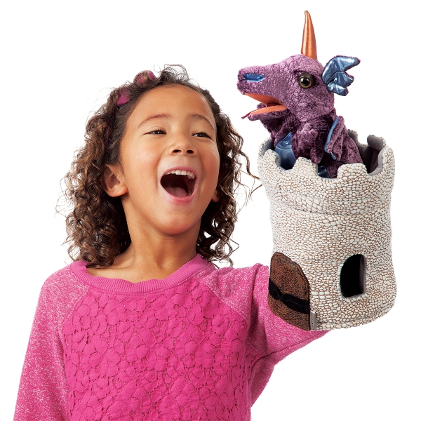 Folkmanis® Dragon in Turret Puppet