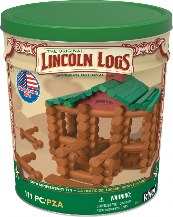 Lincoln Logs 100th Anniversary Tin