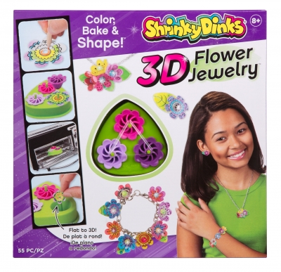 Shrinky Dinks 3D Flower Jewelry