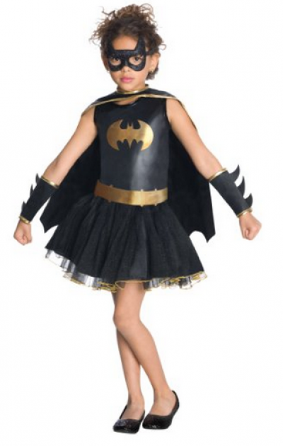 Batgirl Glitter Cape, Tutu Skirt and Eye Mask Dress-up Set 