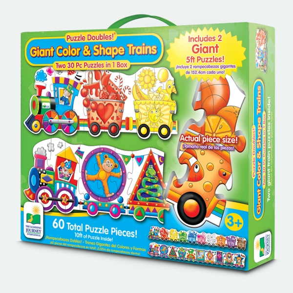 Puzzle Double Color & Shape Train Floor Puzzle