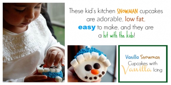 Kids Kitchen: Vanilla Snowman Cupcakes with Vanilla Icing